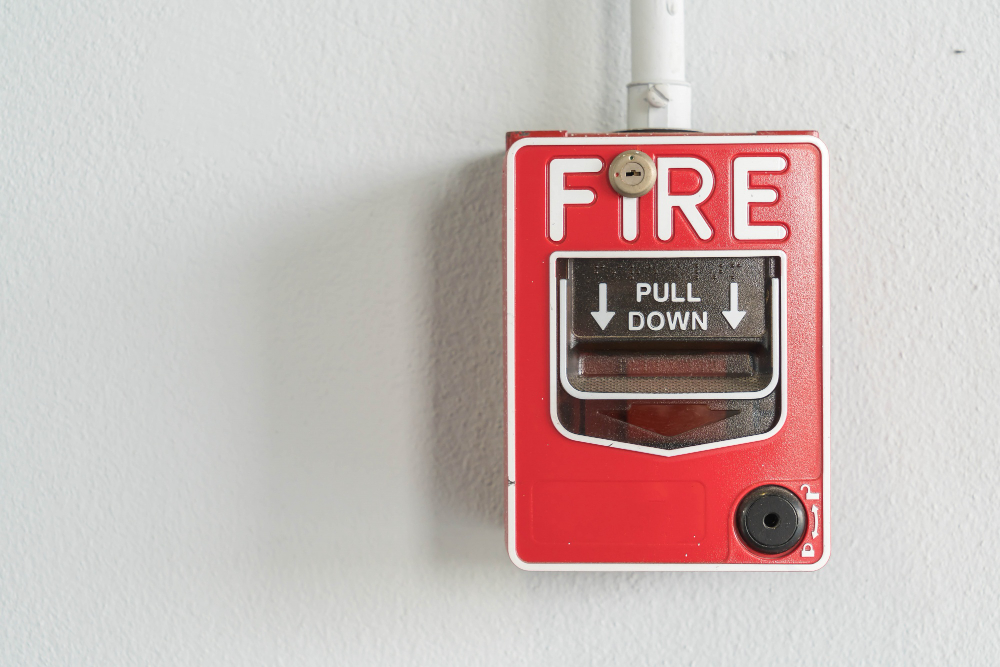 fire-alarm-switch freshly paved-parking-lot small